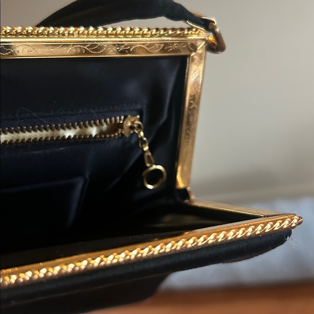 Vintage Coblentz Bag & JR USA Hand Bag Satin Gold Tone Hardware 1940’s & 50’s - Picture 8 of 17